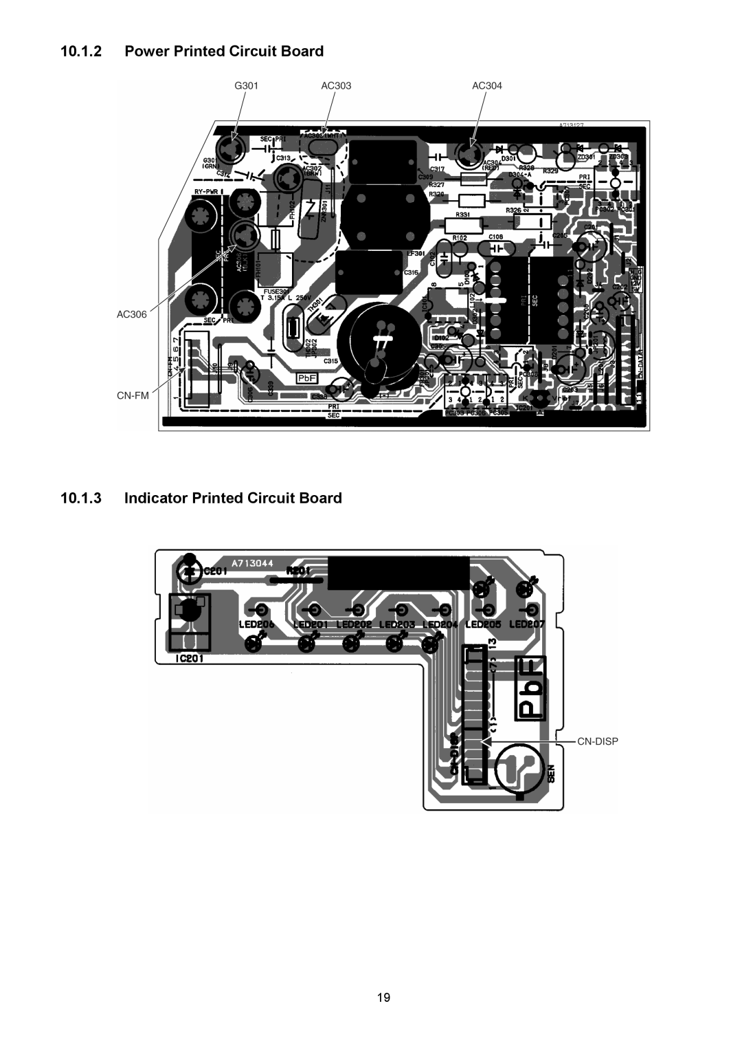 Panasonic CS-E12NKUAW, CU-E12NKUA, CU-E9NKUA, CS-E9NKUAW Power Printed Circuit Board Indicator Printed Circuit Board 