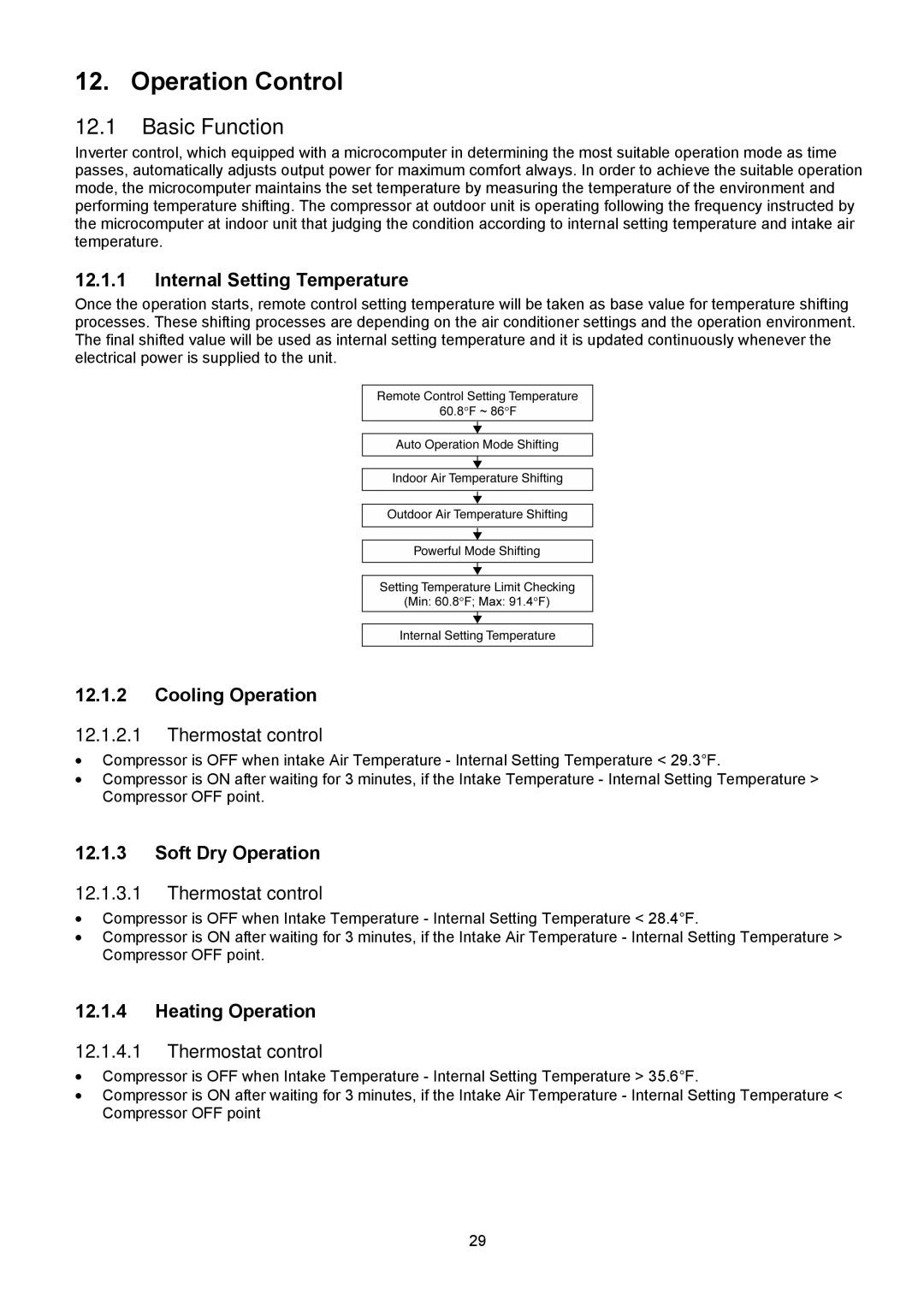 Panasonic CU-E9NKUA, CU-E12NKUA, CS-E9NKUAW, CS-E12NKUAW service manual Operation Control, Basic Function 