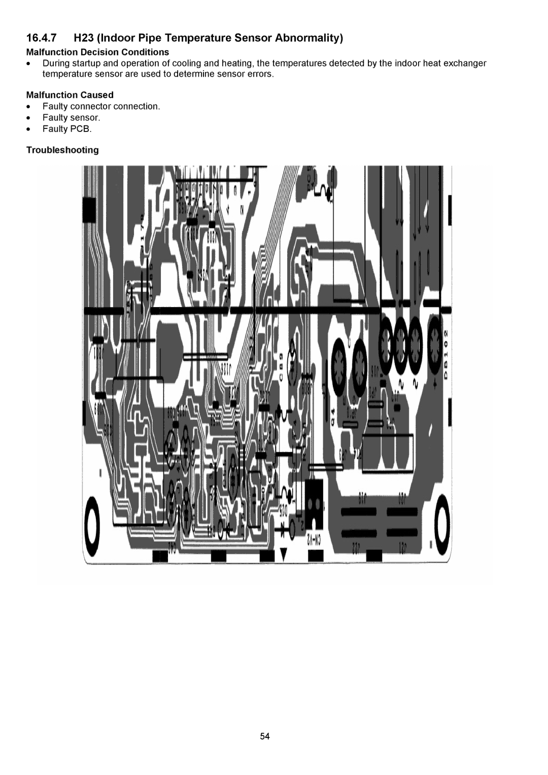 Panasonic CS-E9NKUAW, CU-E12NKUA, CU-E9NKUA, CS-E12NKUAW service manual 16.4.7 H23 Indoor Pipe Temperature Sensor Abnormality 