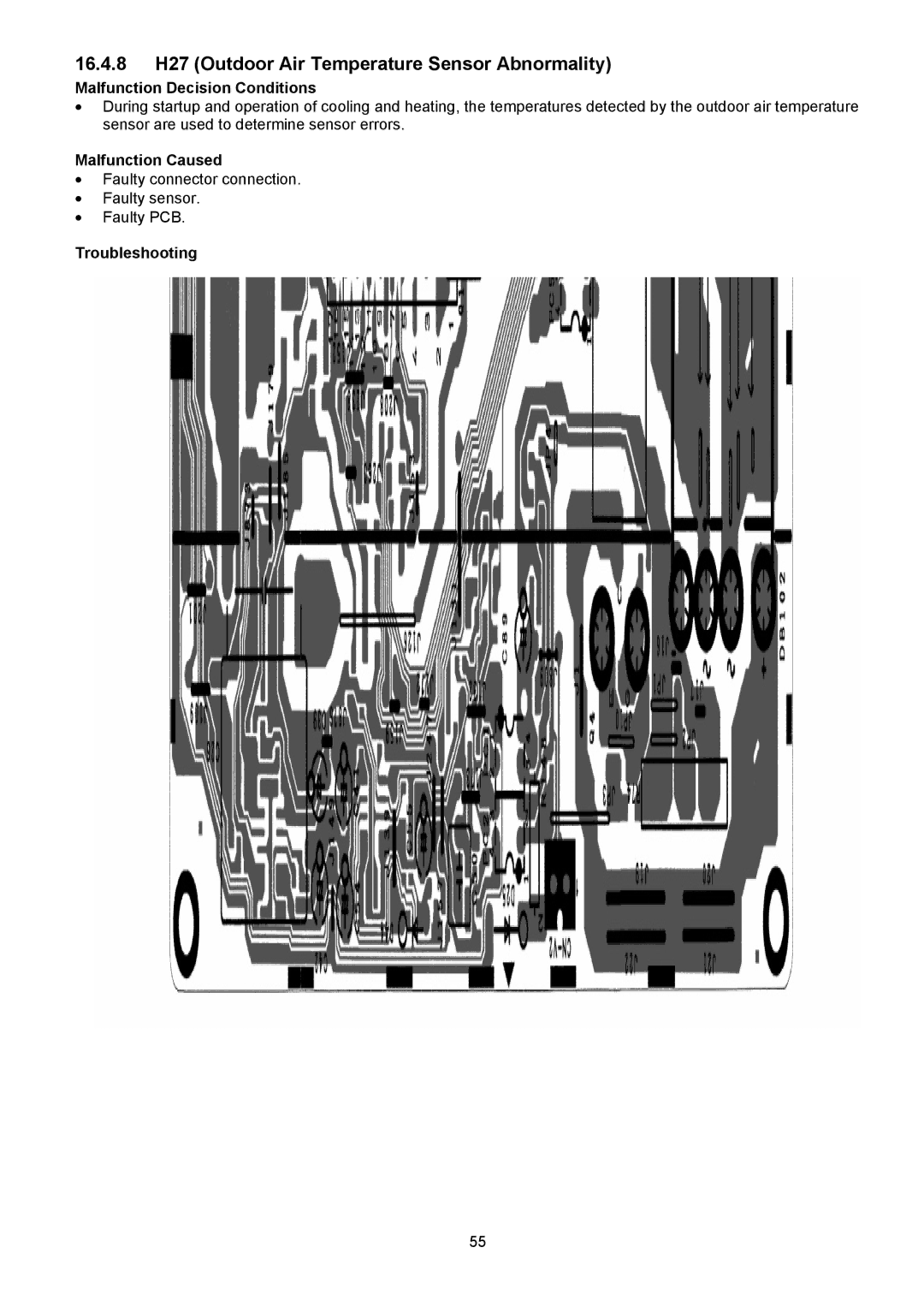 Panasonic CS-E12NKUAW, CU-E12NKUA, CU-E9NKUA, CS-E9NKUAW service manual 16.4.8 H27 Outdoor Air Temperature Sensor Abnormality 