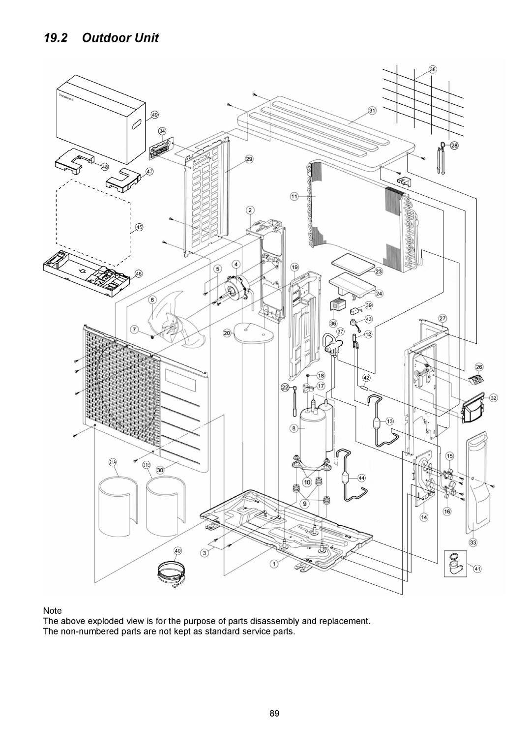 Panasonic CU-E9NKUA, CU-E12NKUA, CS-E9NKUAW, CS-E12NKUAW service manual Outdoor Unit 