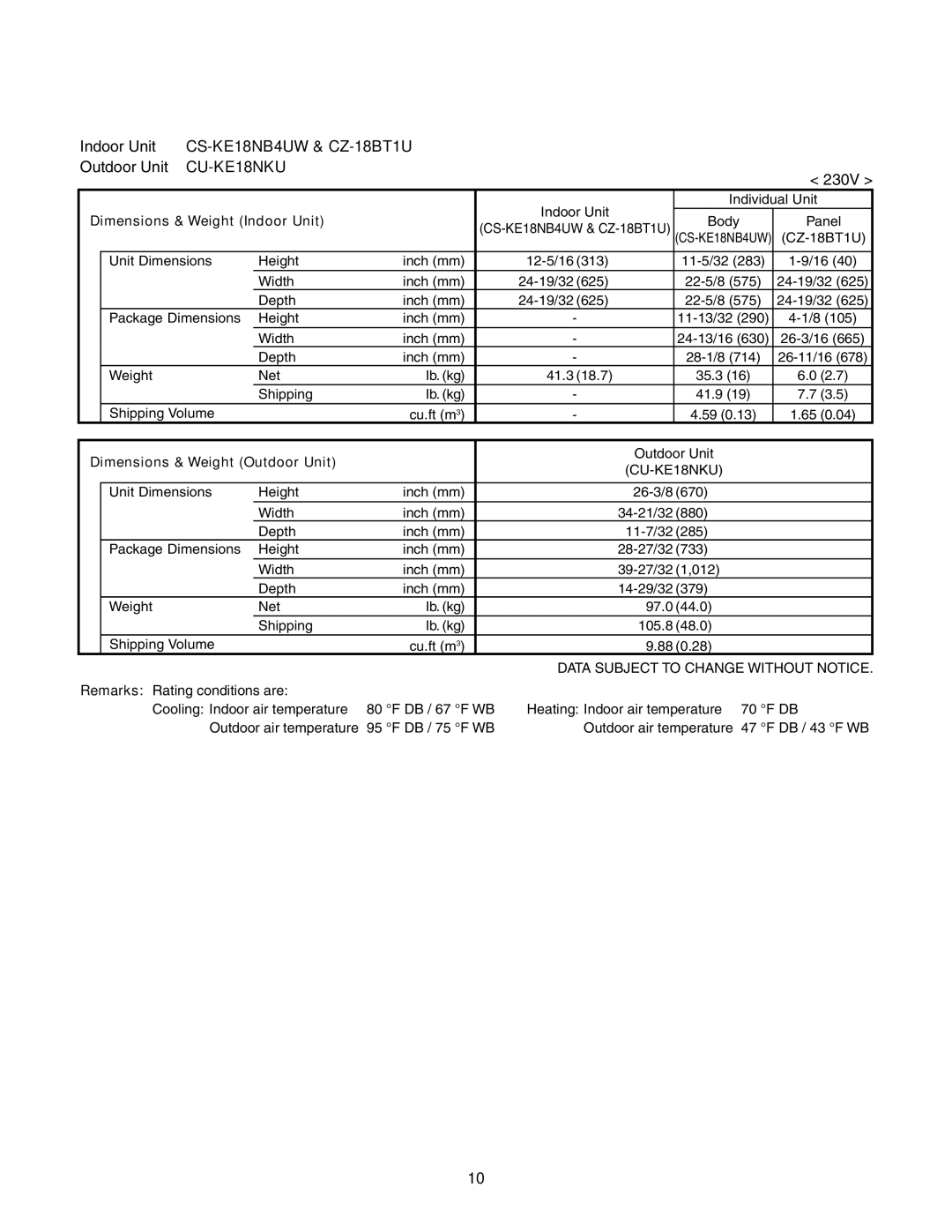 Panasonic CU-KE12NK1, CS-KE18NB4UW, CS-KE12NB41, CZ-18BT1U service manual CU-KE18NKU 