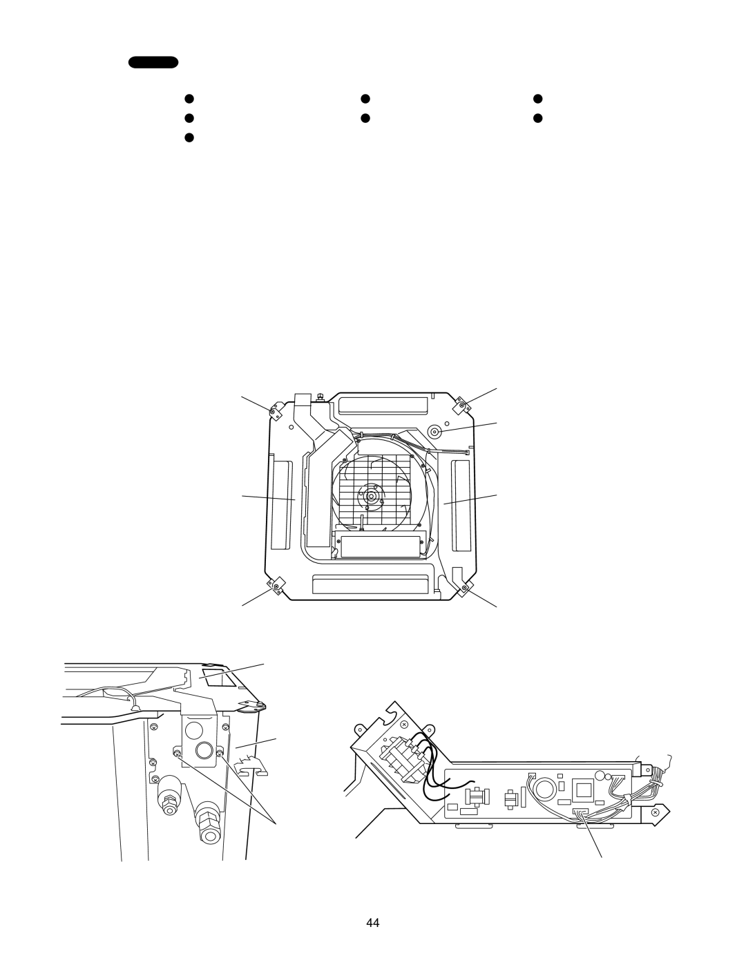 Panasonic CZ-18BT1U, CU-KE12NK1, CU-KE18NKU, CS-KE18NB4UW, CS-KE12NB41 service manual Remove the main body lower section 