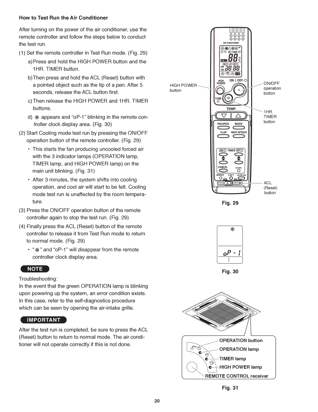 Panasonic CU-KE12NK1, CU-KE18NKU, CS-KE18NB4UW, CS-KE12NB41, CZ-18BT1U service manual How to Test Run the Air Conditioner 