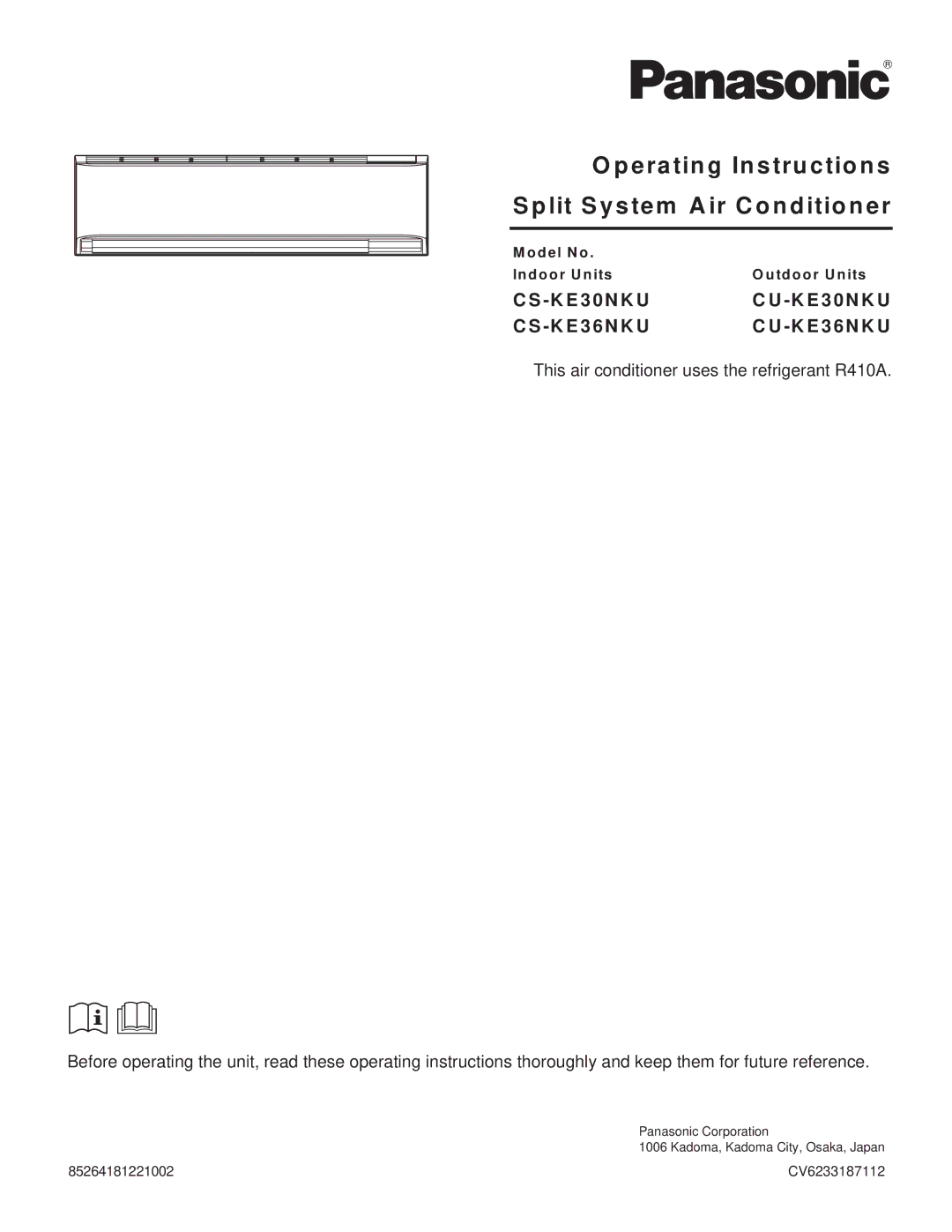 Panasonic CU-KE30NKU, CU-KE36NKU service manual CS-KE30NKU, CS-KE36NKU 