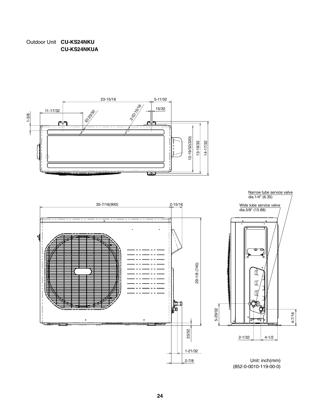 Panasonic CU-KS18NKU, CS-KS18NKU service manual 852-0-0010-119-00-0 