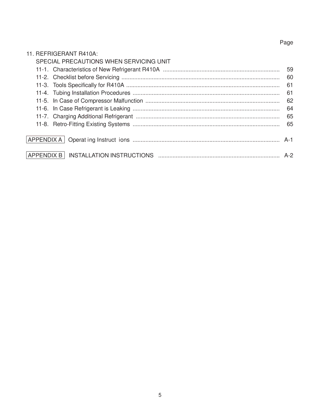 Panasonic CS-KS18NKU, CU-KS18NKU service manual Appendix a 