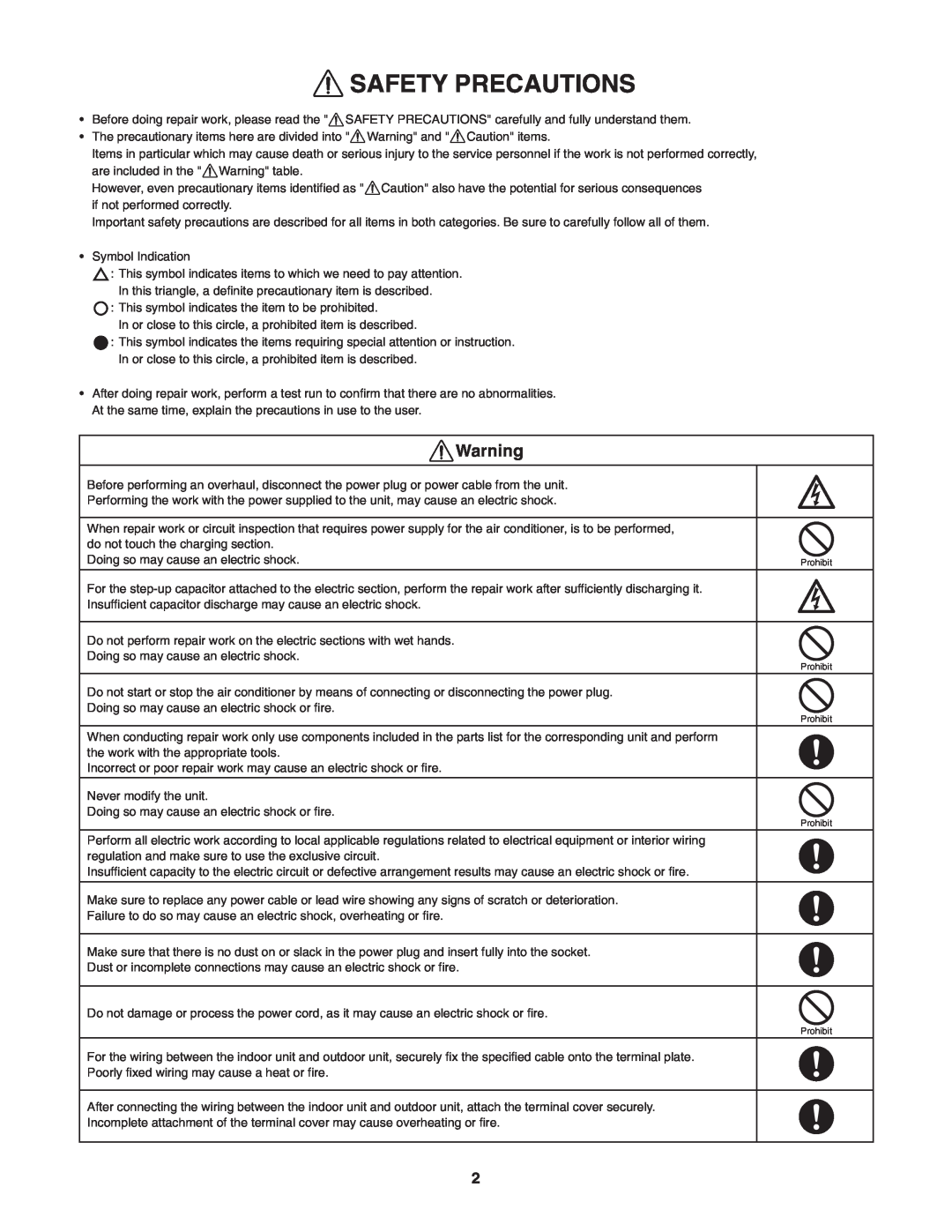 Panasonic CU-KS18NKU, CS-KS18NKU service manual Safety Precautions 