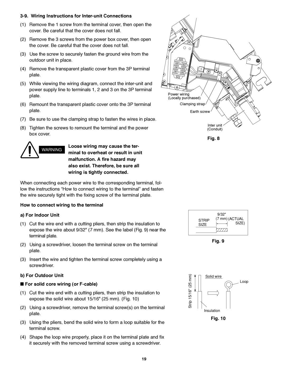 Panasonic CS-KS18B4UW & CZ-18BT1U, CU-KS18NKUA, CU-KS12NK1A service manual Wiring Instructions for Inter-unit Connections 