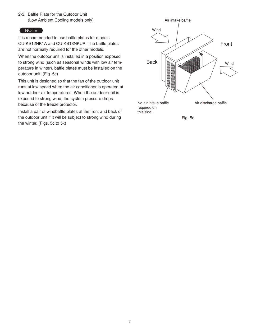 Panasonic CS-KS18B4UW & CZ-18BT1U, CU-KS18NKUA, CU-KS12NK1A, CS-KS12NB41 & CZ-18BT1U service manual Front Back 