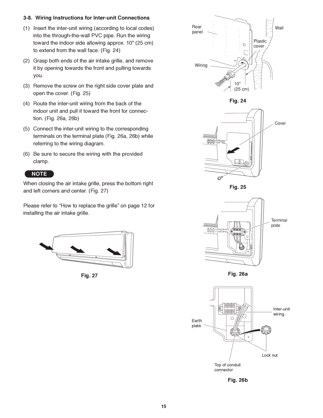 Panasonic CU-KS24NKUA, CS-KS24NKU service manual Wiring Instructions for Inter-unit Connections 