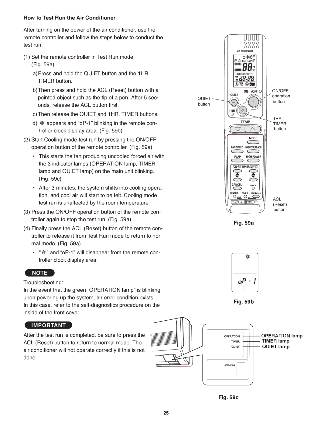 Panasonic CS-KS24NKU, CU-KS24NKUA service manual How to Test Run the Air Conditioner 