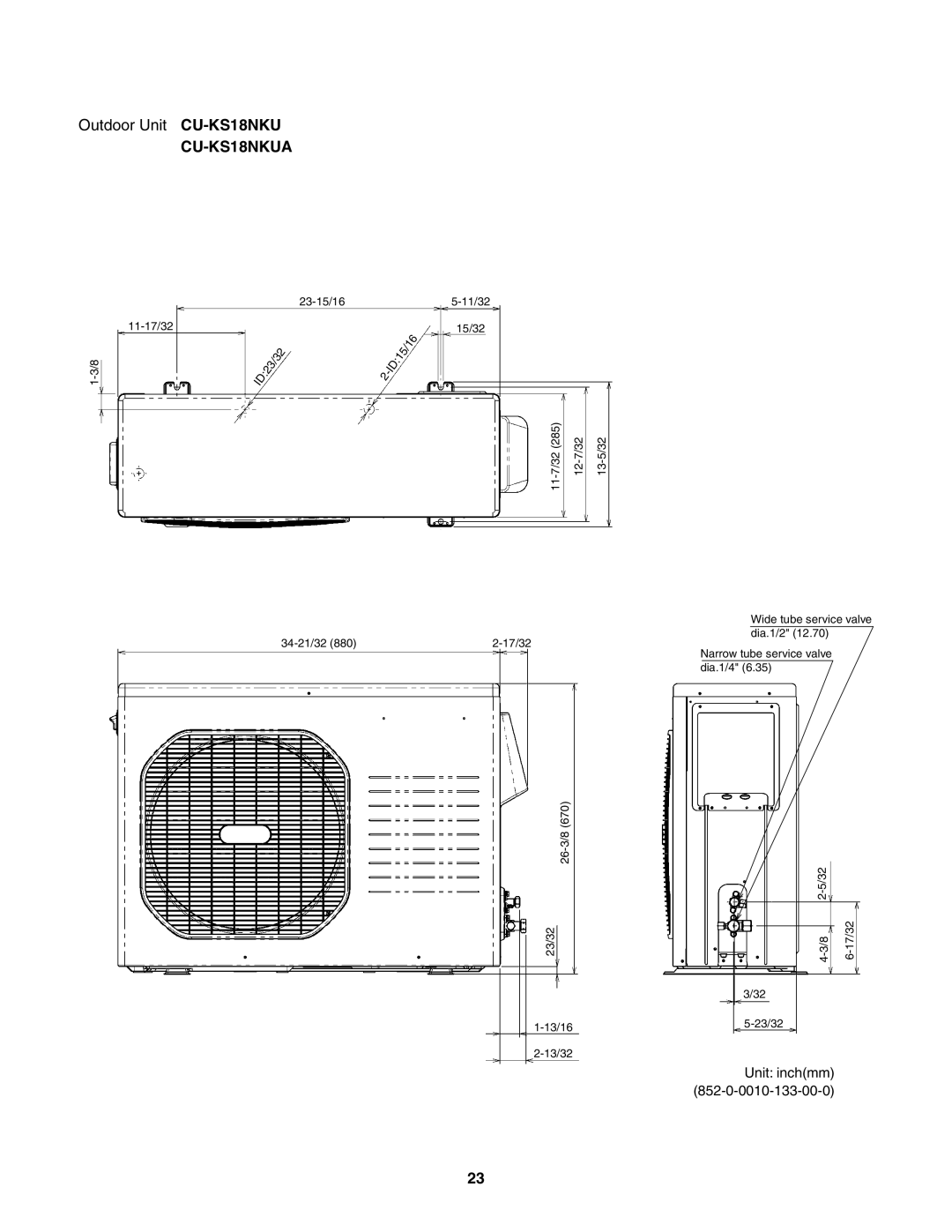 Panasonic CU-KS24NKUA, CS-KS24NKU service manual 23-15/165-11/32 