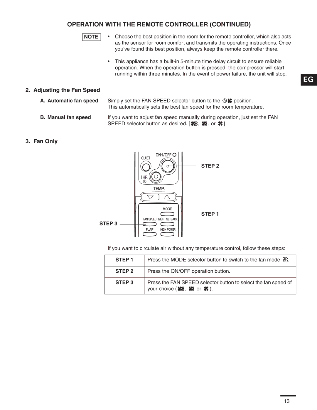 Panasonic CS-KS24NKU, CU-KS24NKUA service manual Operation with the Remote Controller, Press the ON/OFF operation button 