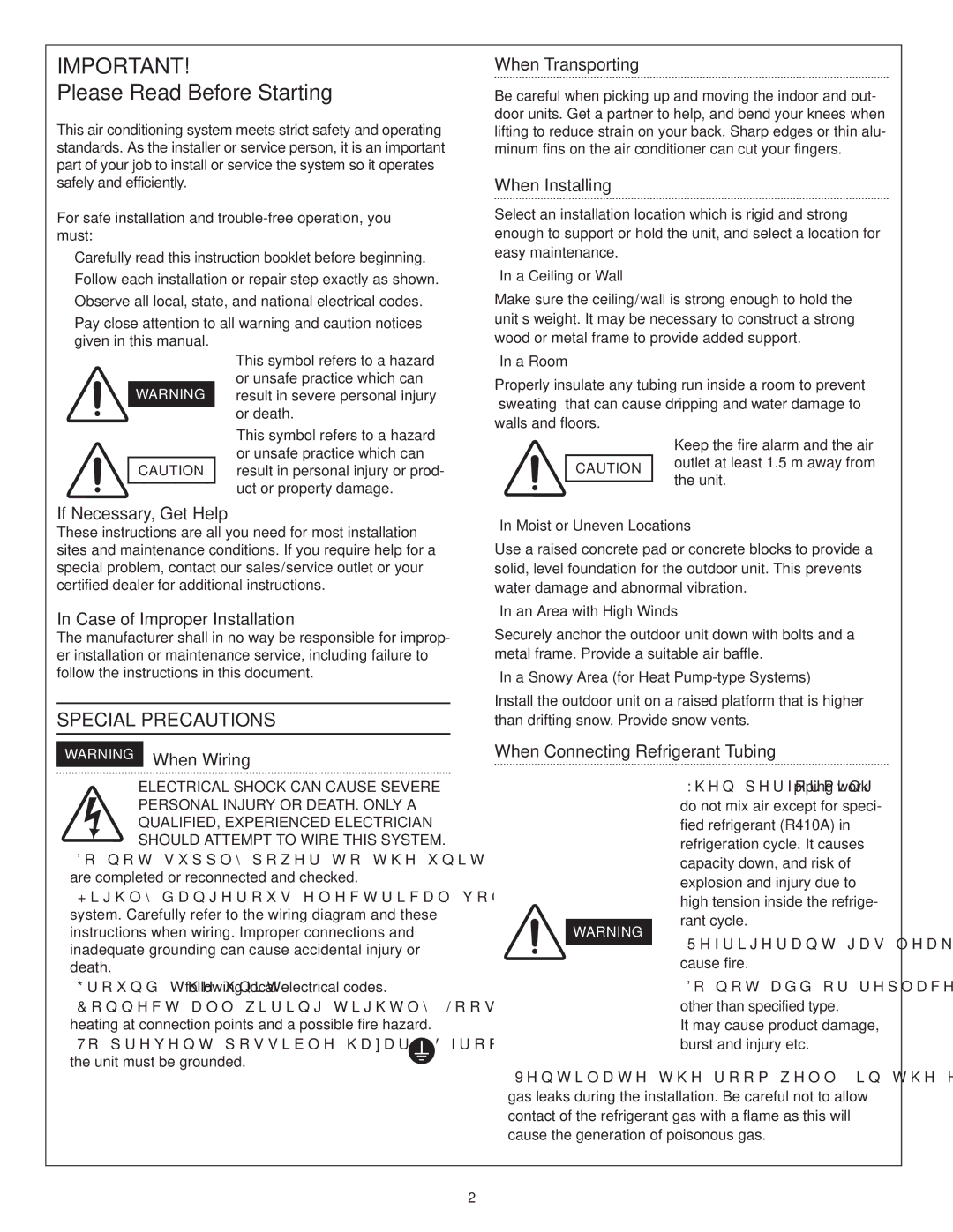 Panasonic CS-KS24NKU, CU-KS24NKUA service manual Please Read Before Starting 