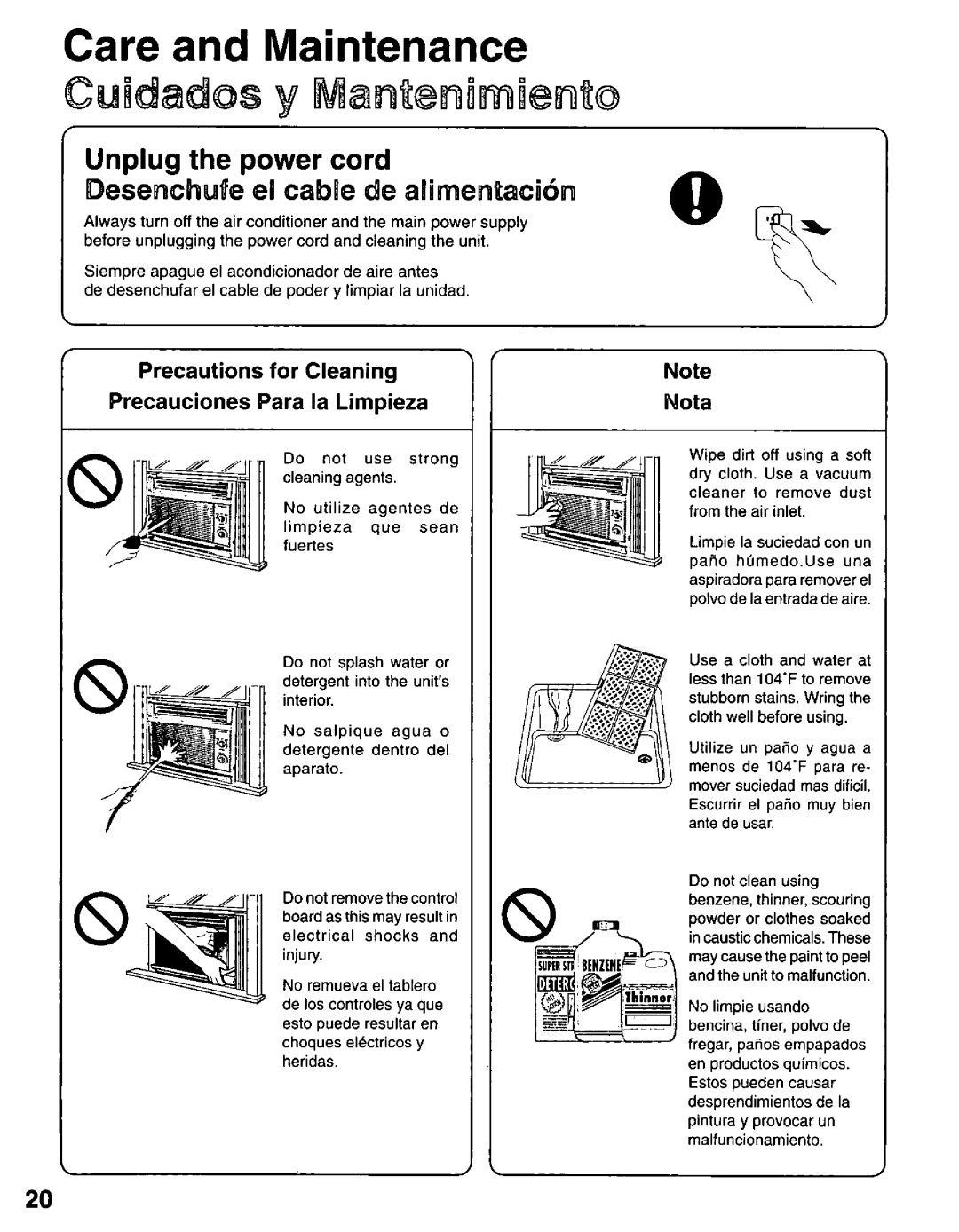 Panasonic CW-C101MU, CW0-C121MU manual 