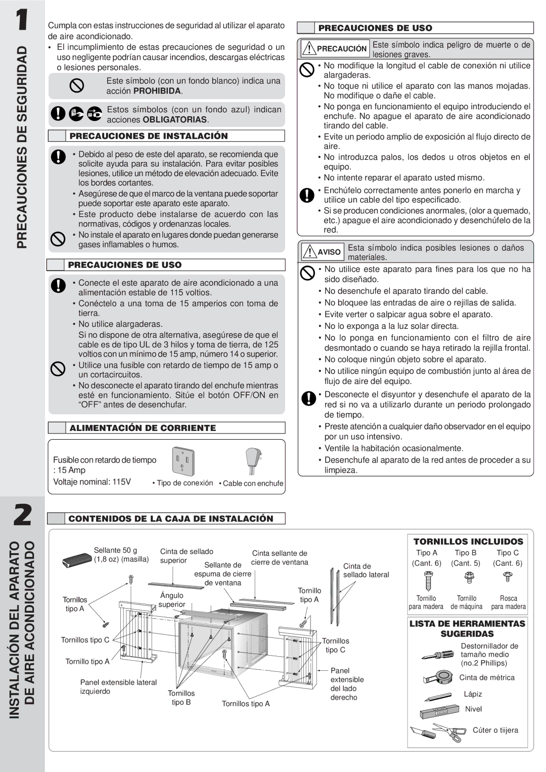 Panasonic CW-C120VU, CW-C100VU manual Precauciones DE Seguridad 