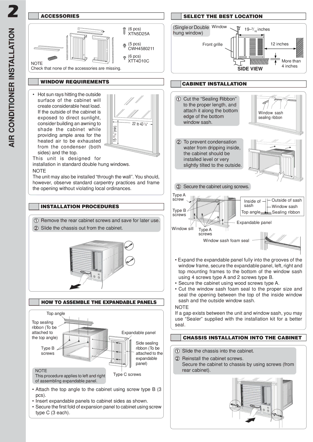 Panasonic CW-C100VU, CW-C120VU manual AIR Conditioner 