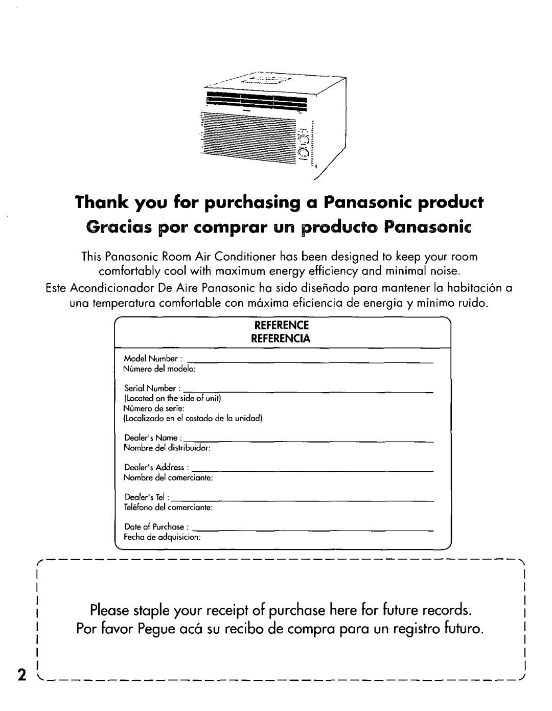 Panasonic CW-C200NU manual 