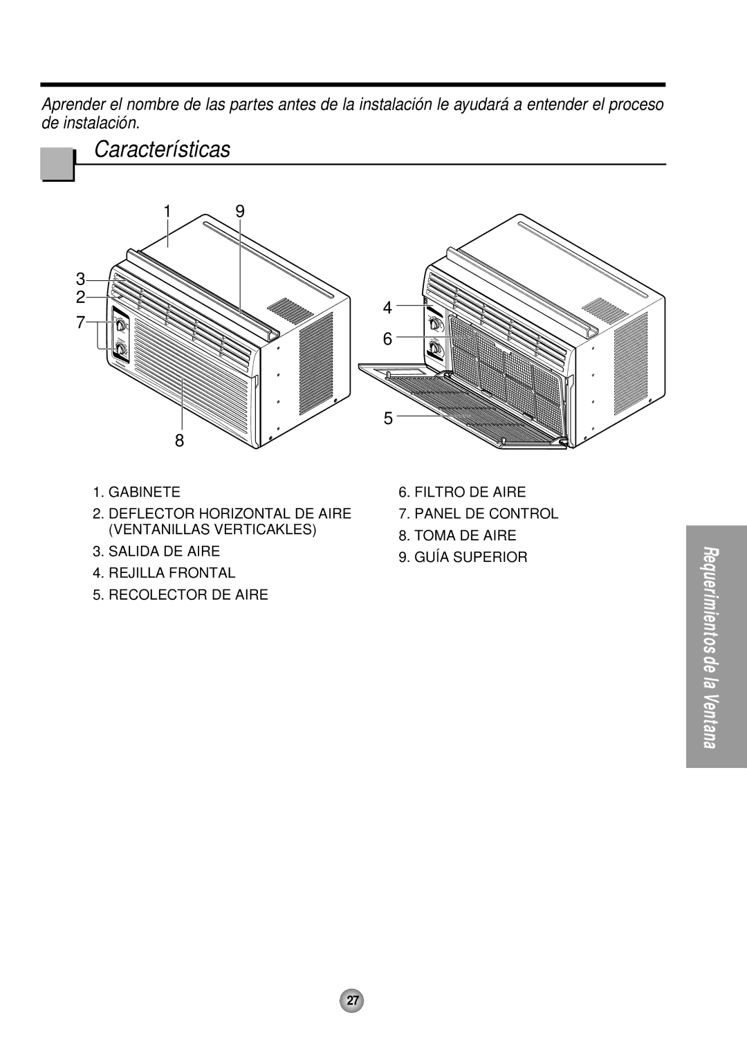 Panasonic CW-C53GK, CW-C53HU operating instructions Características 