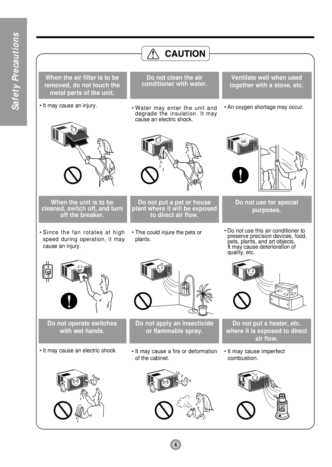 Panasonic CW-XC100HU, CW-XC120HU manual Degrade the insulation. It may Cause an electric shock 