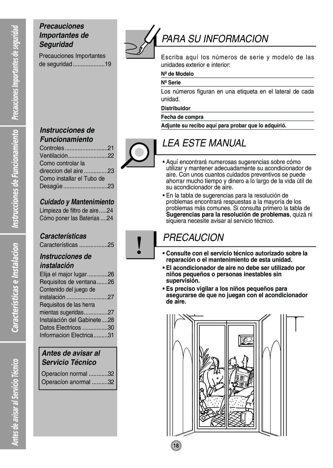 Panasonic CW-XC105HU, CW-XC125HU operating instructions Para SU Informacion 