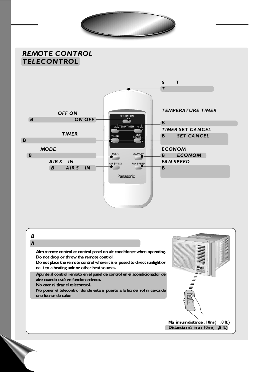 Panasonic CW-XC120AU, CW-XC100AU manual Botón regulador de temperatura, Botón arreglo del programador 