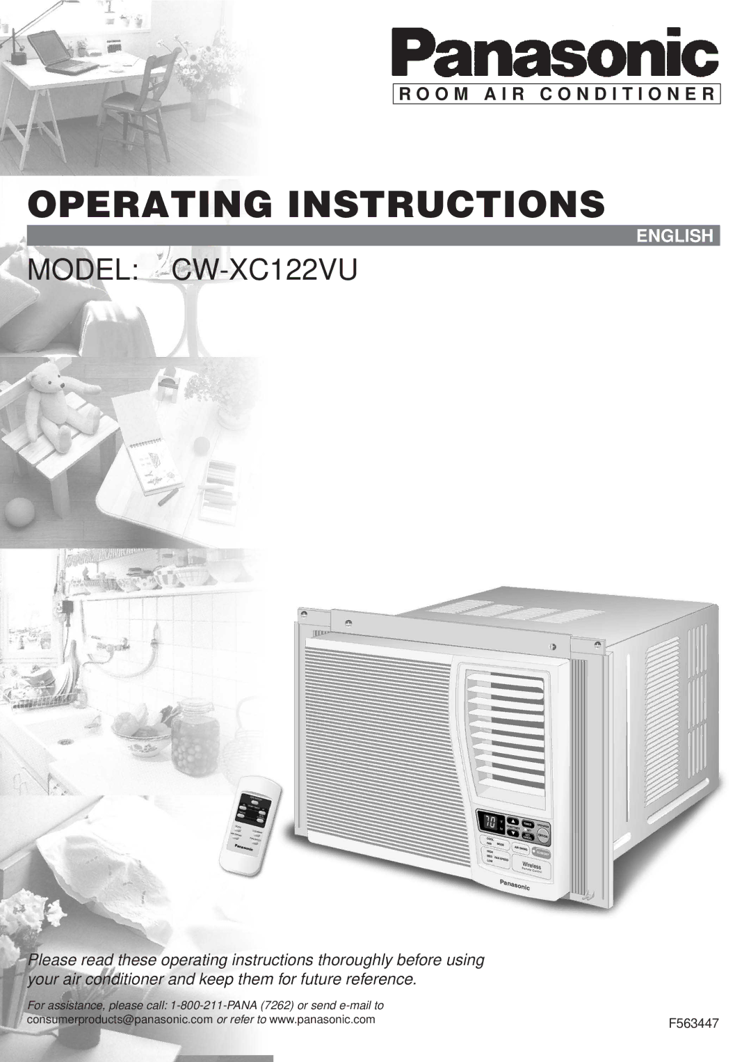 Panasonic CW-XC122VU manual Operating Instructions, O M a I R C O N D I T I O N E R 