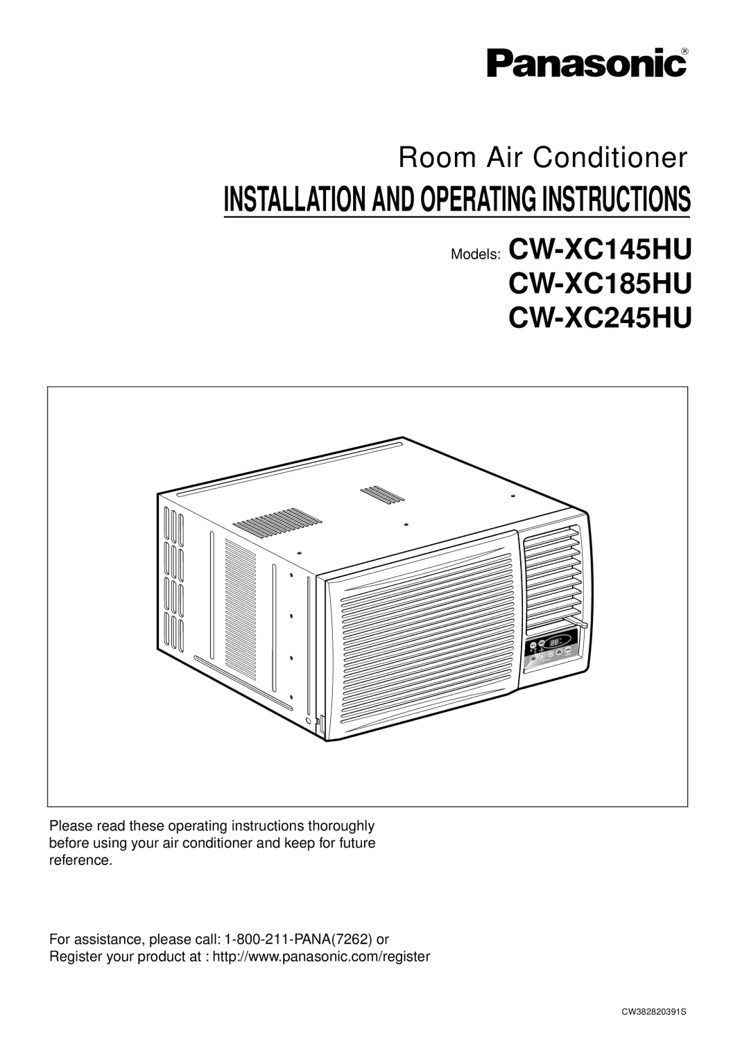 Panasonic CW-XC145HU manual CW-XC185HU CW-XC245HU 