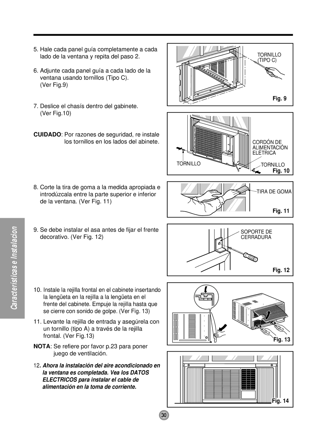 Panasonic CW-XC145HU, CW-XC185HU, CW-XC245HU manual Instalacion 