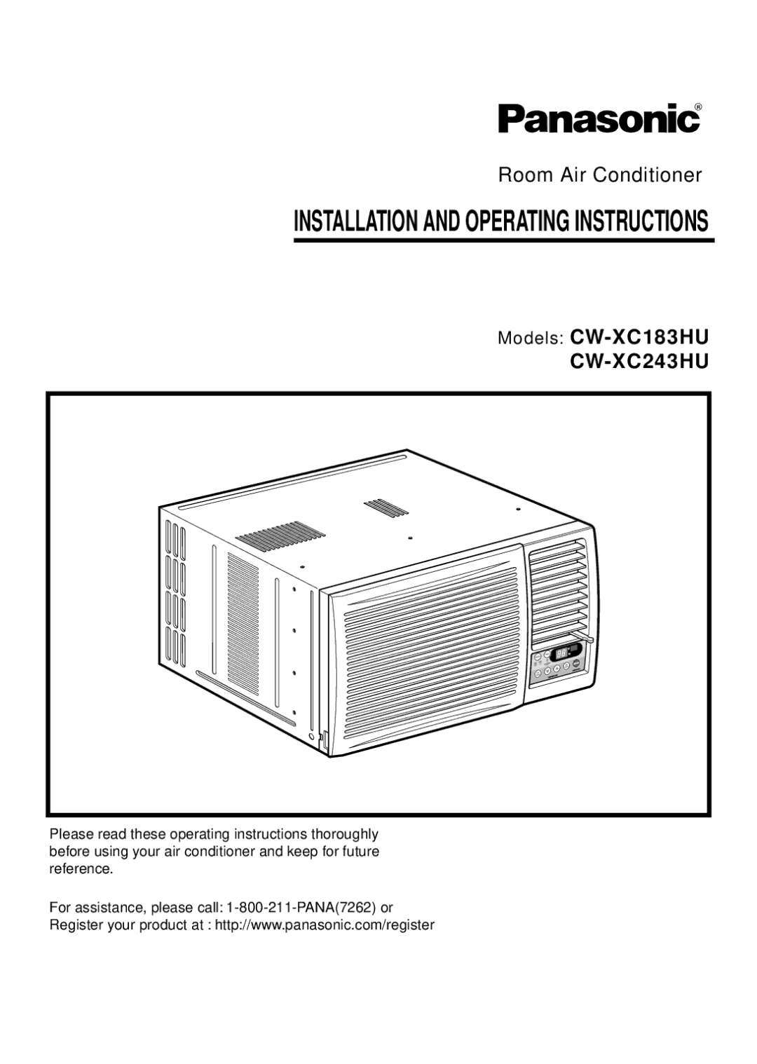 Panasonic CW-XC243HU, CW-XC183HU manual 