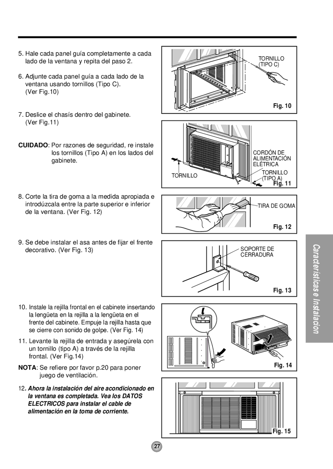 Panasonic CW-XC243HU, CW-XC183HU manual Características e 