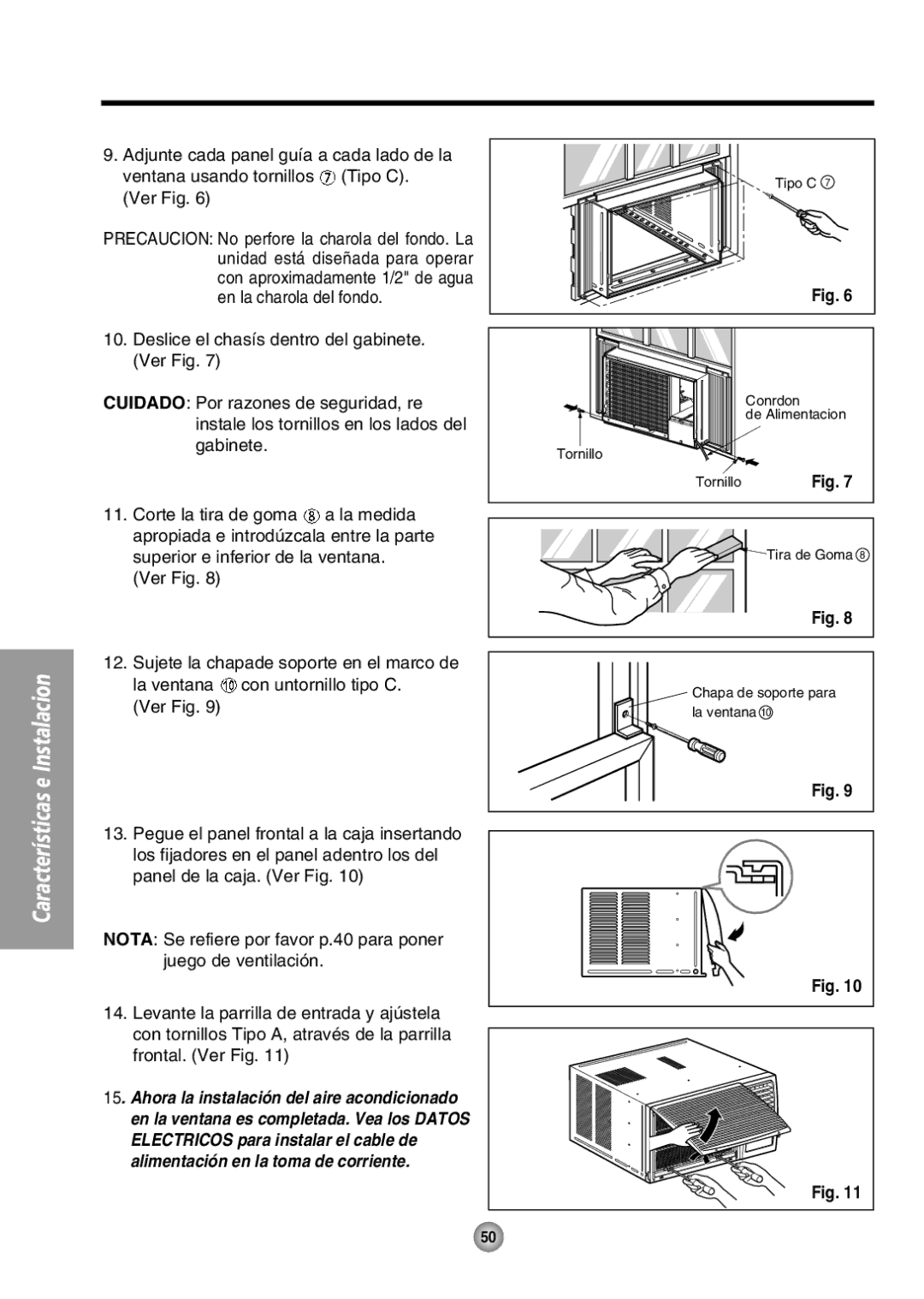 Panasonic CW-XC64HU manual Características 