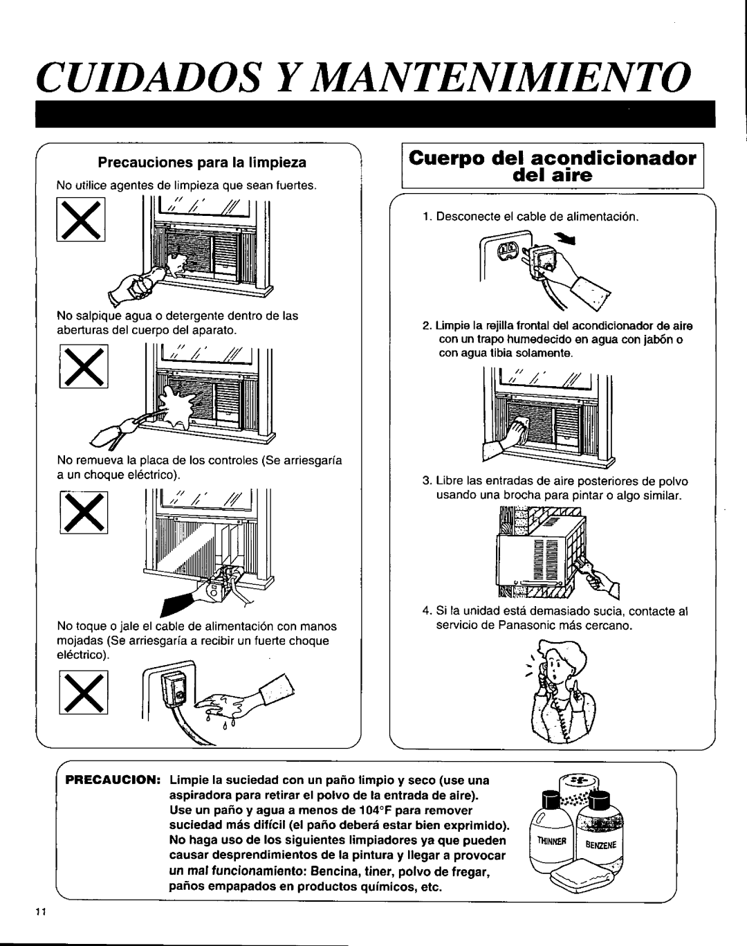 Panasonic CW606TU manual 