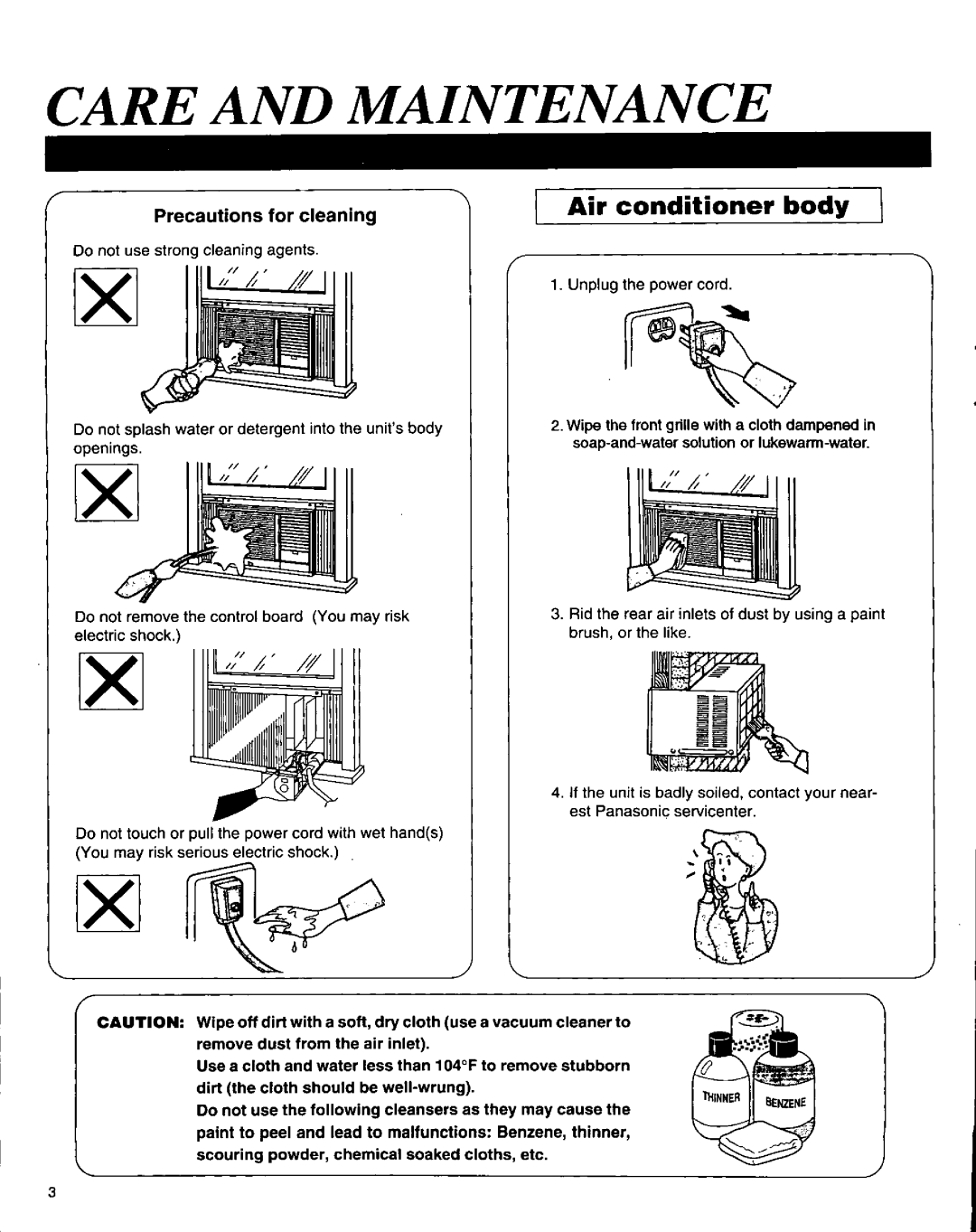 Panasonic CW606TU manual 