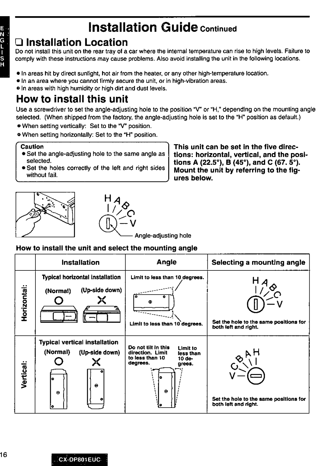 Panasonic CX-DP801EUC manual 