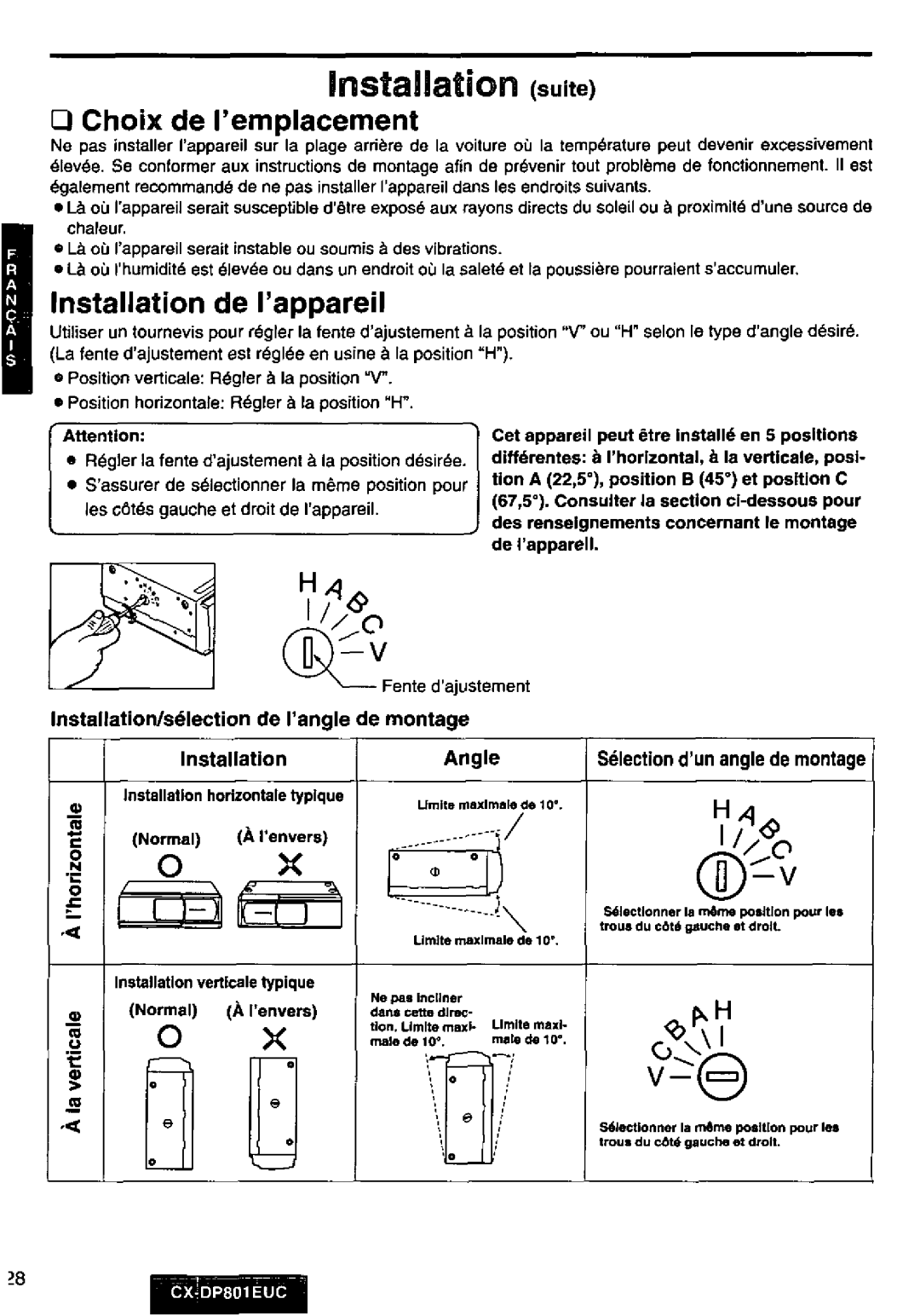 Panasonic CX-DP801EUC manual 