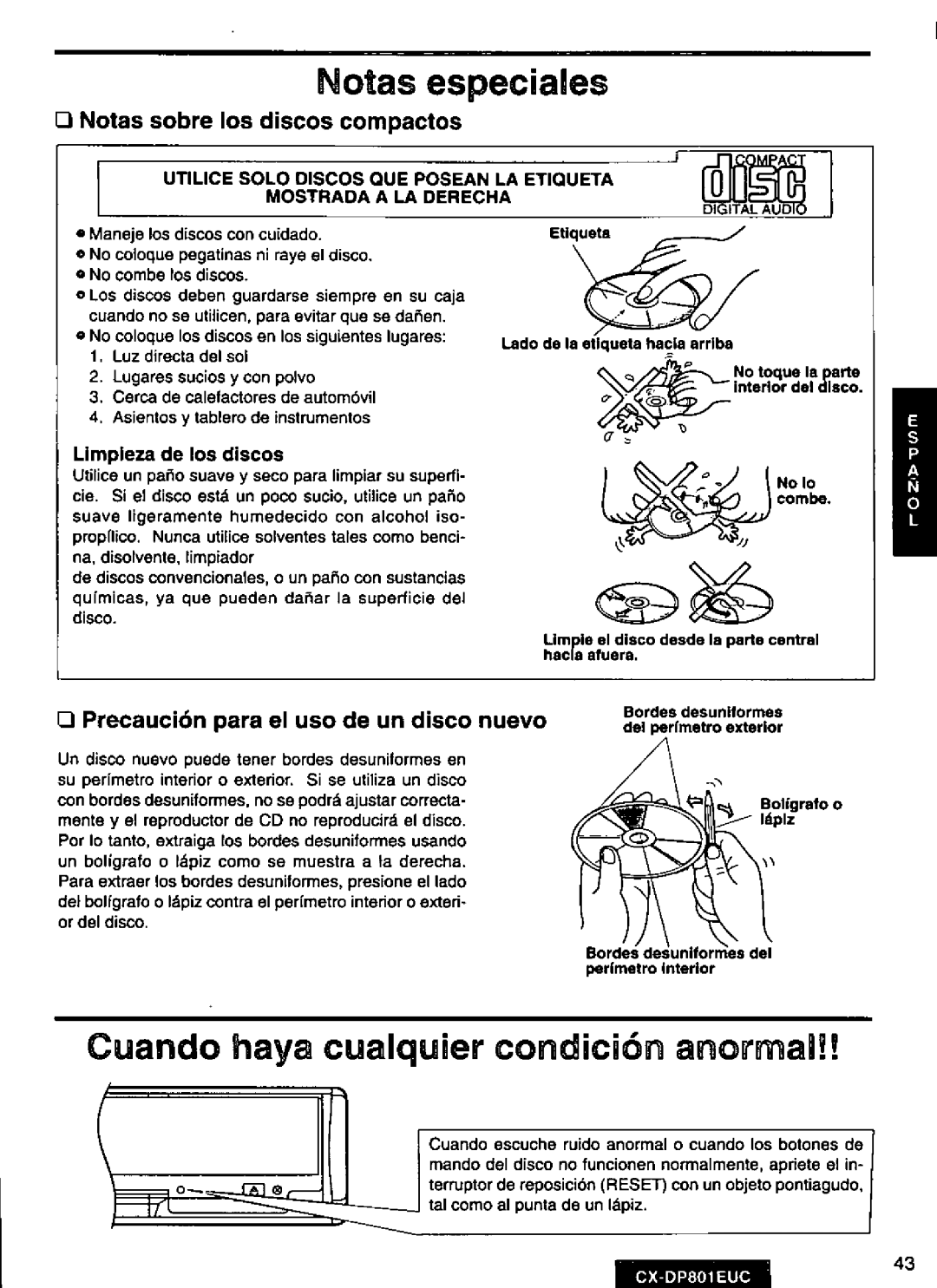 Panasonic CX-DP801EUC manual 