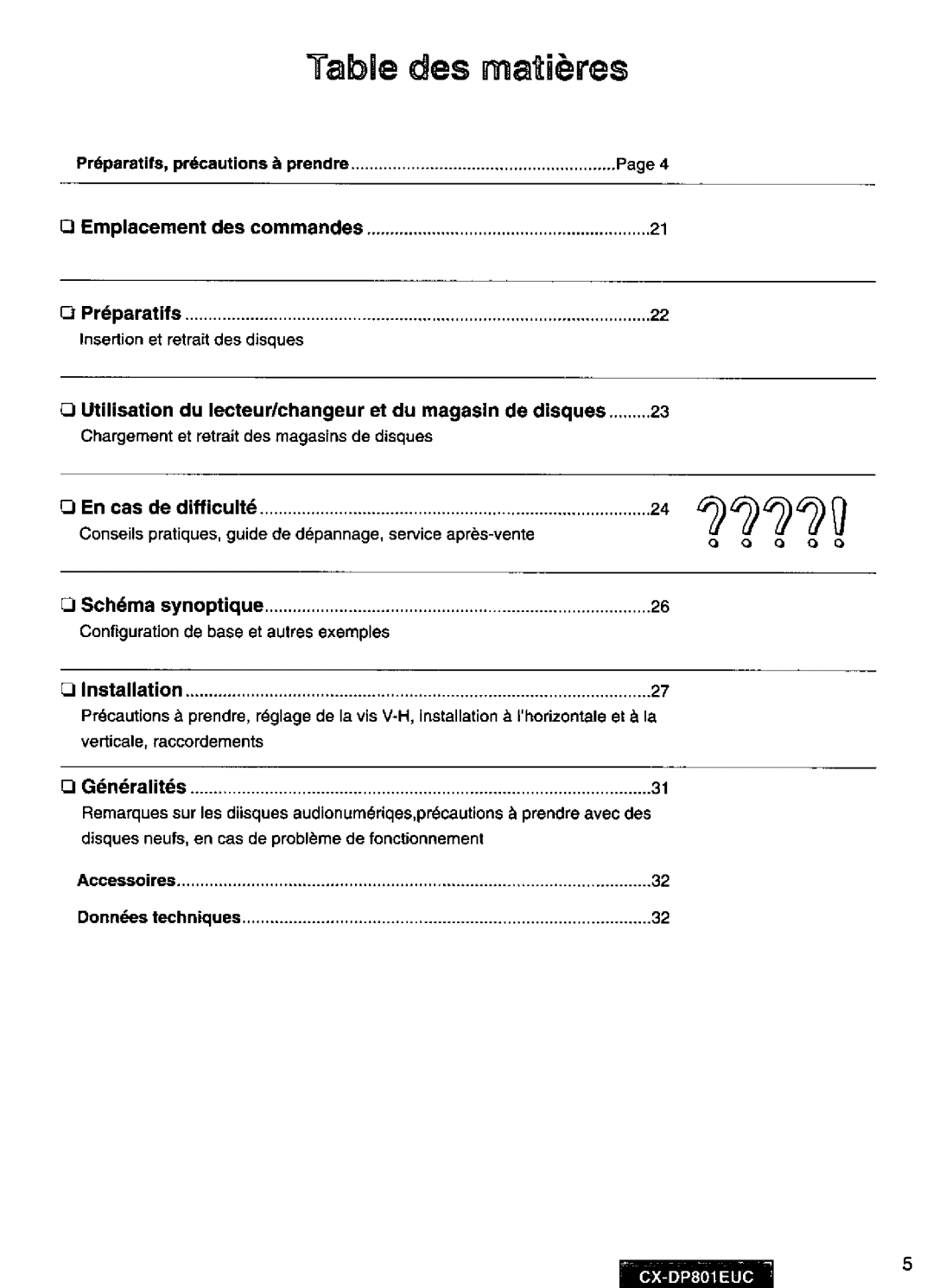 Panasonic CX-DP801EUC manual 