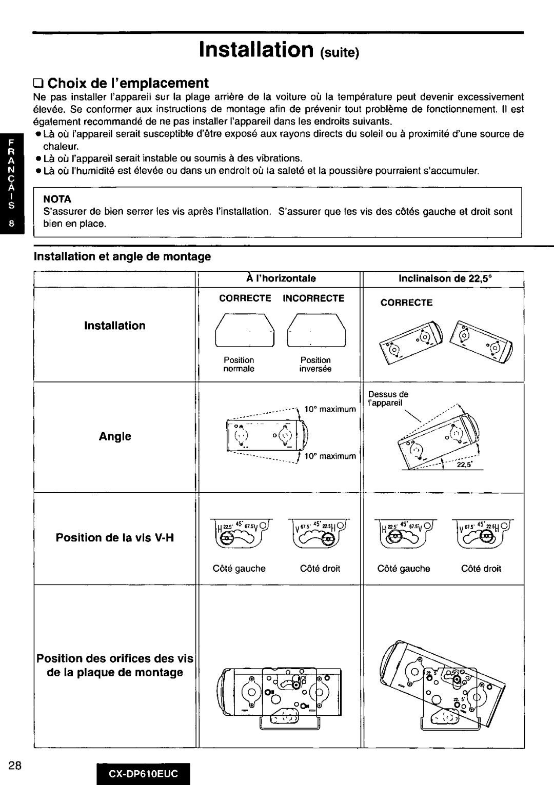 Panasonic CXDP610EUC manual 