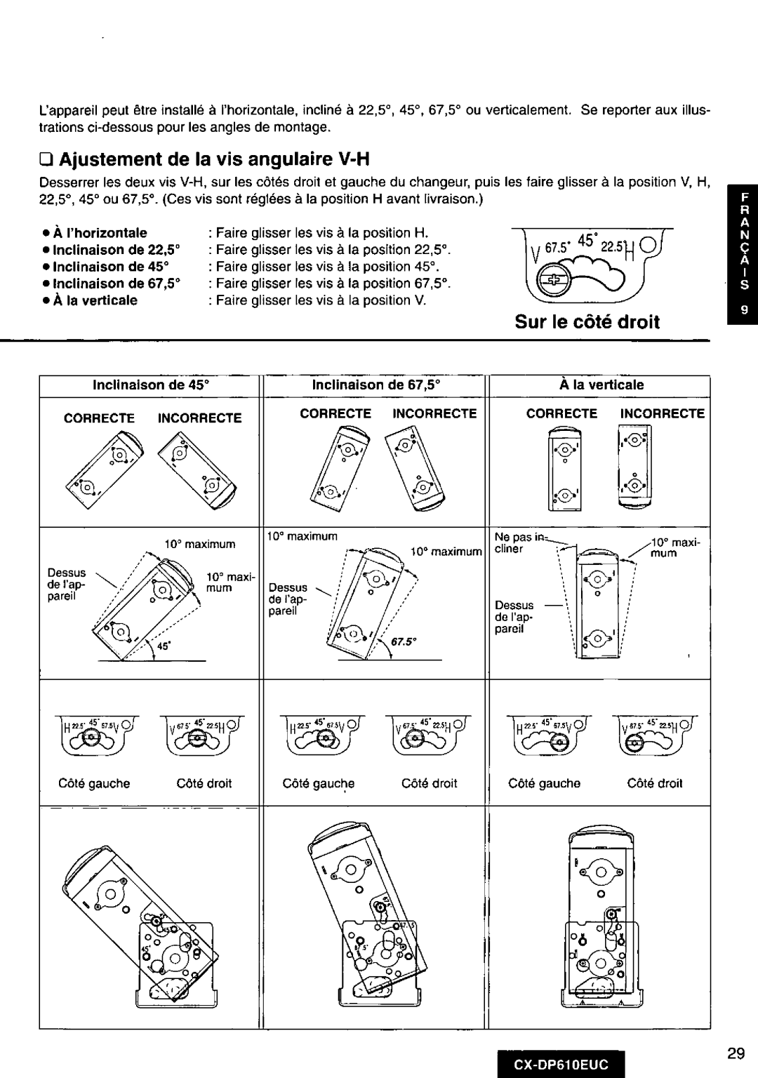 Panasonic CXDP610EUC manual 