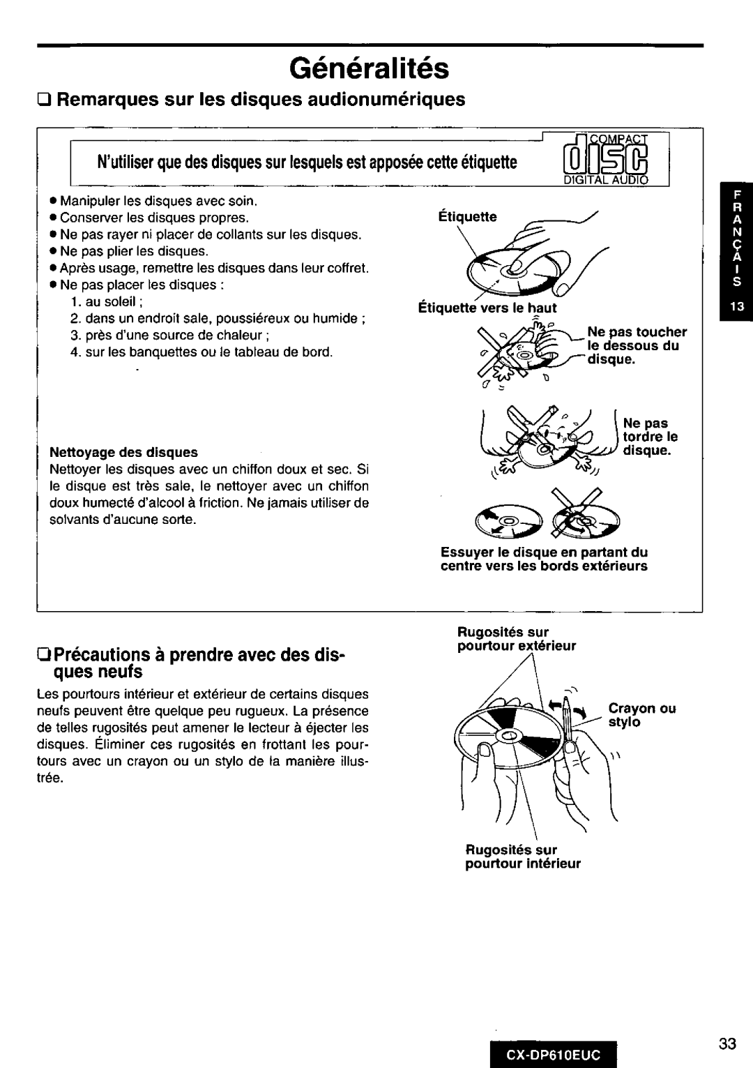 Panasonic CXDP610EUC manual 