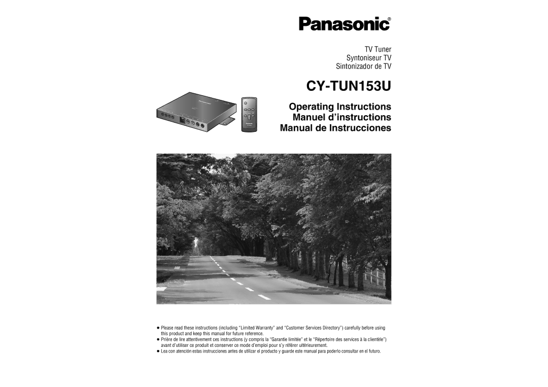 Panasonic CY-TUN153U warranty 