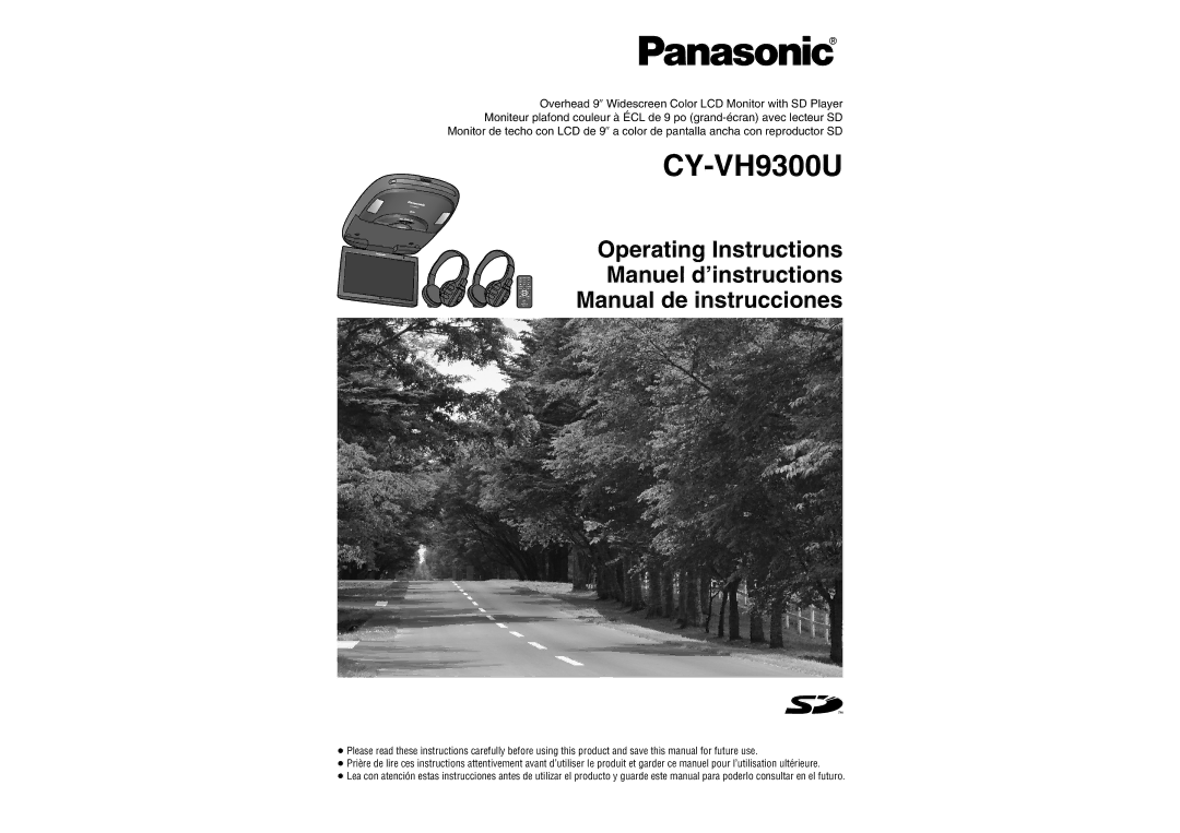 Panasonic CY-VH9300U operating instructions 