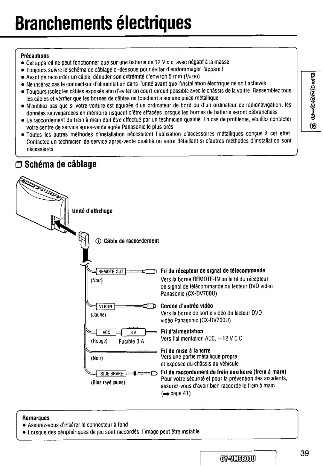 Panasonic CY-VM5800U manual 