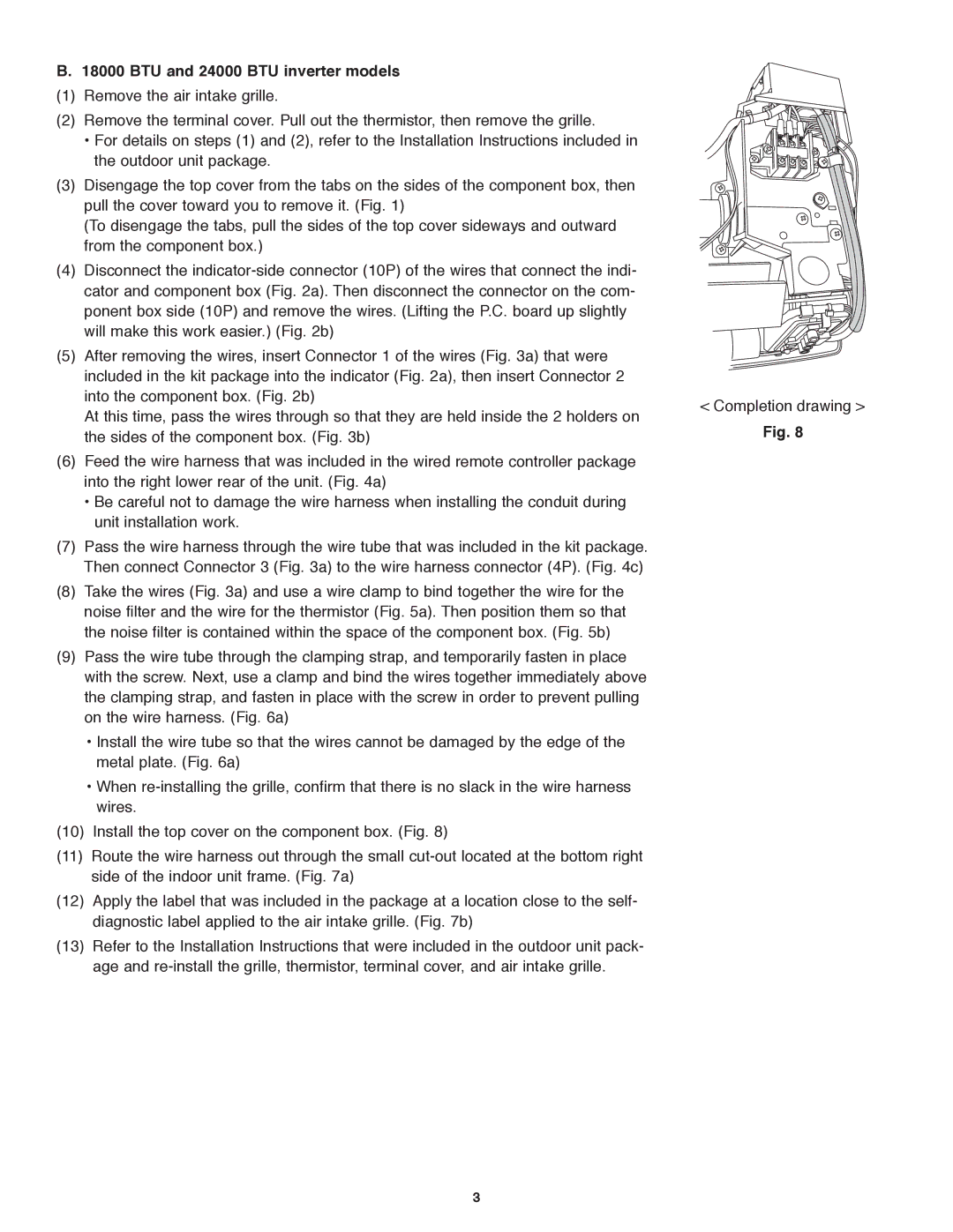 Panasonic CZ-RD515U service manual BTU and 24000 BTU inverter models 