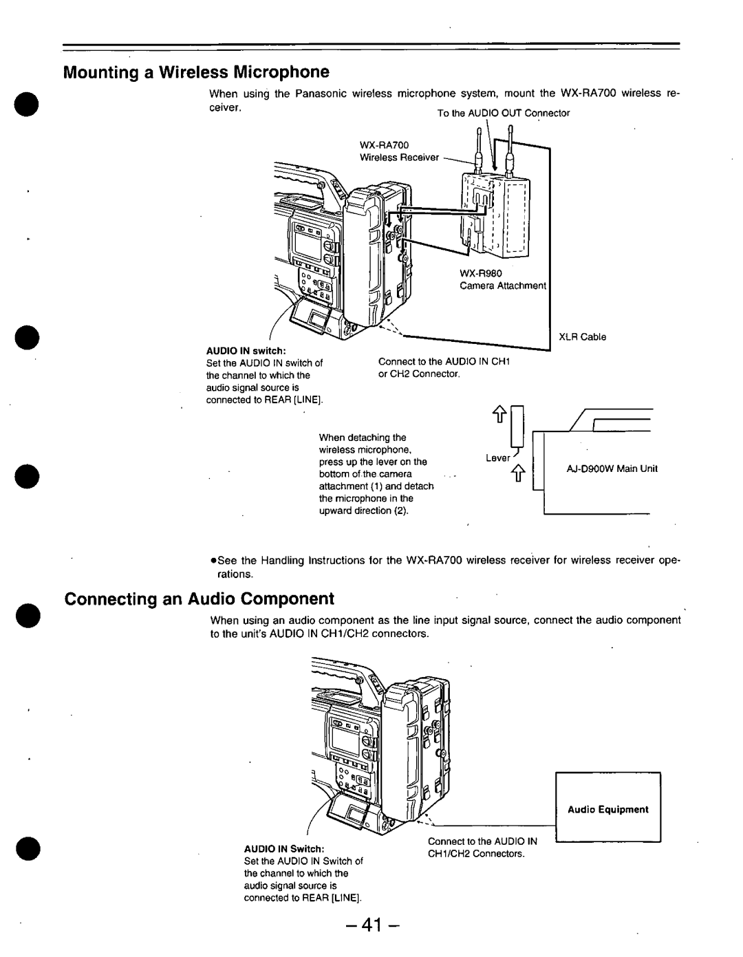 Panasonic D900W manual 