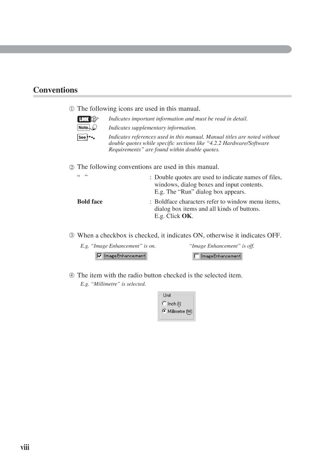 Panasonic DA-MC700 manual Conventions, Viii 