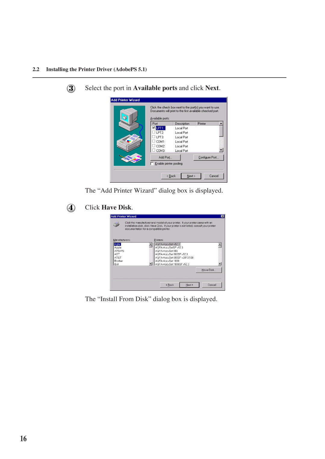 Panasonic DA-MC700 manual Install From Disk dialog box is displayed 