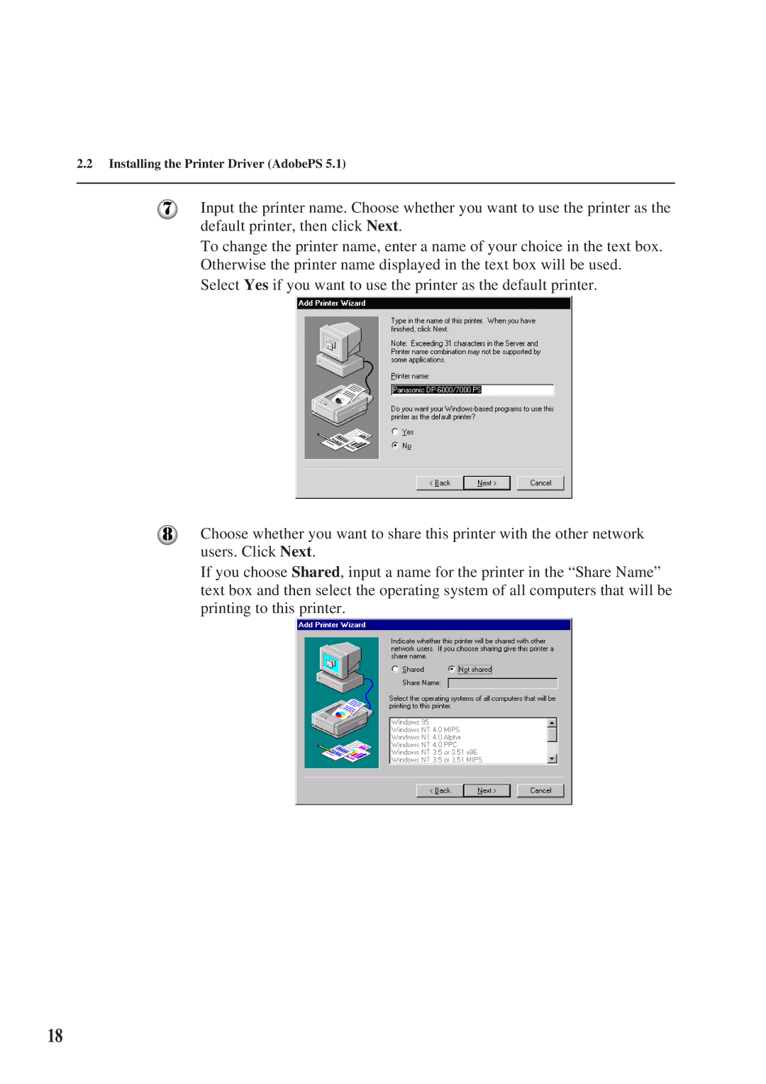 Panasonic DA-MC700 manual Installing the Printer Driver AdobePS 